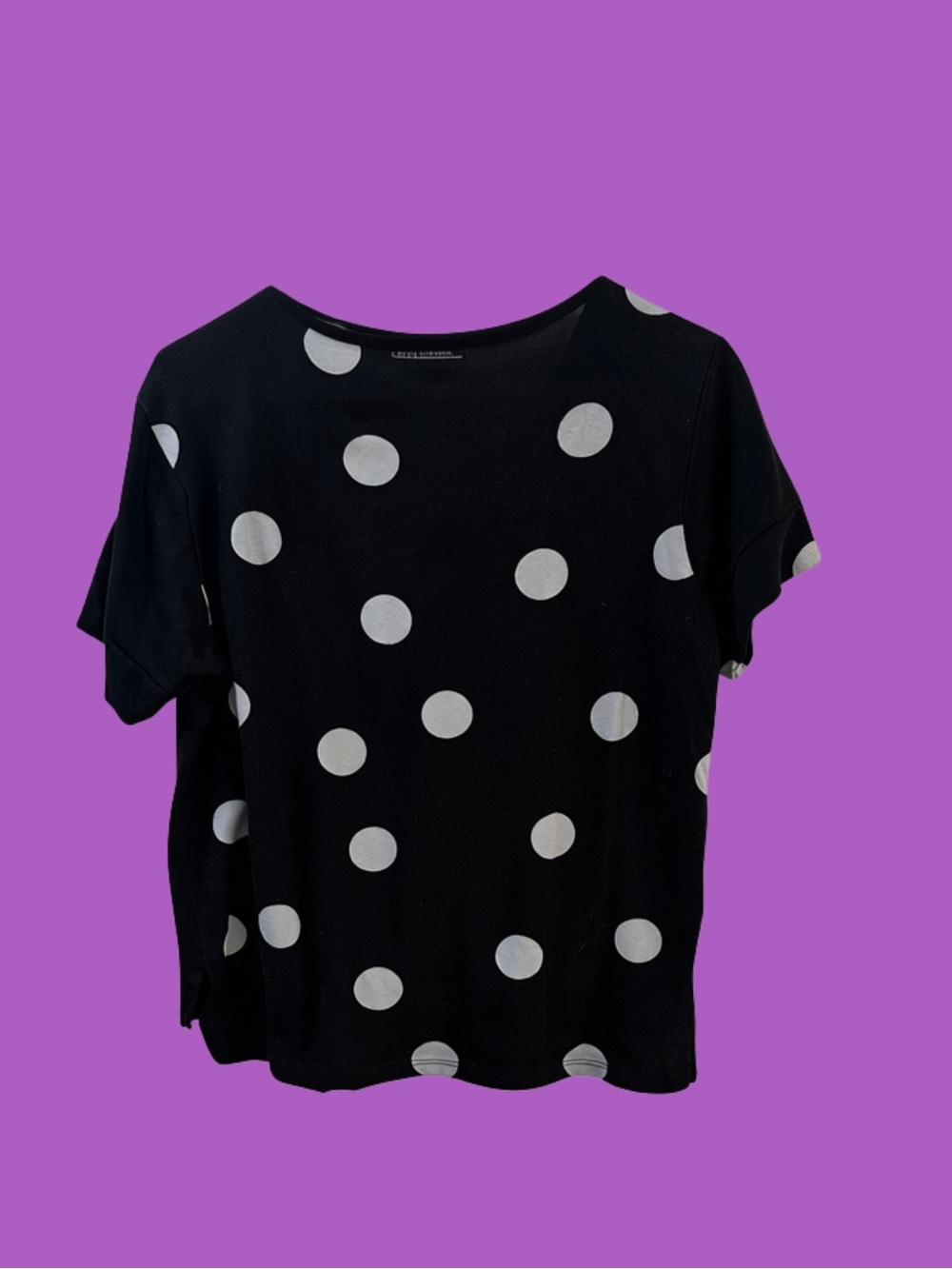 CHRISTIAN SIRIANO Polka Dot Short Sleeve Knit Tee $27 SIZE XS Emo Alt Skate Cute
